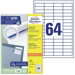 Avery 3667 Avery univerzális címke - fehér 48, 5x16, 9mm