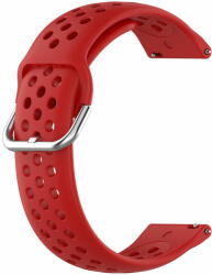 Techsuit Watchband 22mm szilikon lyukacsos sport szíj W004 (piros)