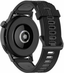 Techsuit Watchband 22mm szilikon szíj W002 (fekete-szürke)