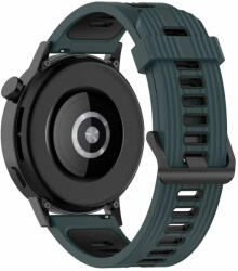 Techsuit Watchband 22mm szilikon szíj W002 (zöld-fekete)