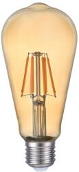 Total Green Bec LED EVO17 Filament ST64 6W E27 2200K Auriu