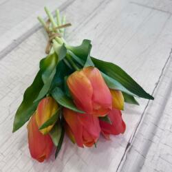 Kreatív Tulipán 7 szálas narancssárga élethű nagy virágú