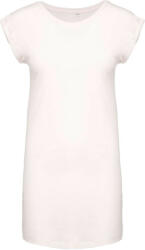 Kariban rövid ujjú Női hosszú pólóruha KA388, Off White-S/M