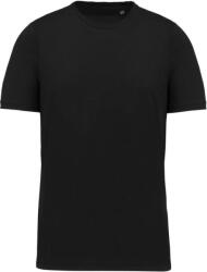 Kariban férfi környakas pamut póló, Supima pamutból KA3000, Black-XL