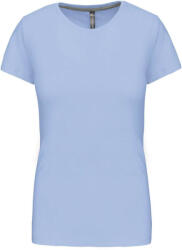 Kariban rövid ujjú környakas Női pamut póló KA380, Sky Blue-3XL