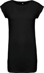 Kariban rövid ujjú Női hosszú pólóruha KA388, Black-L/XL