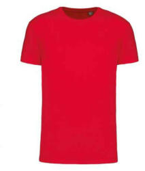Kariban körkötött organikus férfi póló rövid ujjú KA3032IC, Red-XS