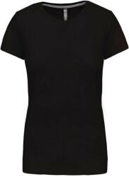 Kariban rövid ujjú környakas Női pamut póló KA380, Black-XL