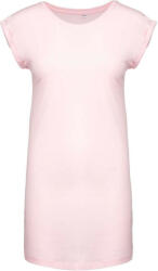 Kariban rövid ujjú Női hosszú pólóruha KA388, Pale Pink-S/M