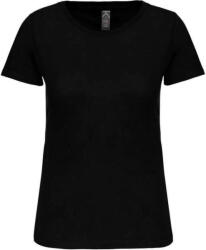 Kariban organikus kereknyakú rövid ujjú Női póló KA3026IC, Black-XL