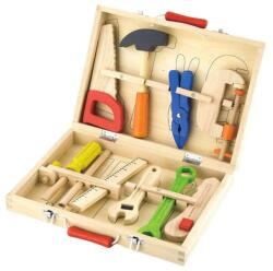 Viga Toys Trusa de scule din lemn, cutie si 10 piese, Viga Toys (VIG50387)