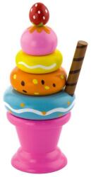 Viga Toys Inghetata melba din lemn Montessori (roz) (VIG51321)