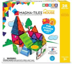 Magna-Tiles House, set magnetic cu autocolante, 28 piese (MGT-18332)