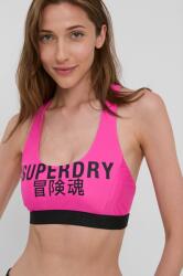 Superdry bikini felső rózsaszín, puha kosaras - rózsaszín S