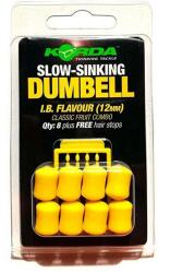 Korda Dumbell Flotant Korda Slow-Sinking + Free Hair Stops, I. B. Flavour (Galben), 12mm, 8buc/blister (A.KPB36)