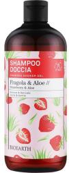 Bioearth Șampon-gel de duș de căpșuni și aloe - Bioearth Family Strawberry & Aloe Shampoo Shower Gel 500 ml