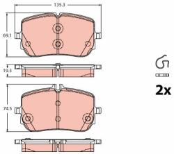 TRW set placute frana, frana disc TRW GDB2433 (GDB2433)
