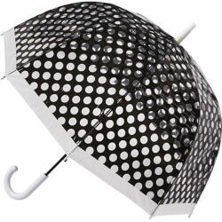  Blooming Brollies Női botesernyő Clear Dome Stick with Black polka dots POESBW - mall