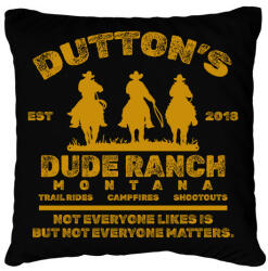 printfashion Dutton's Dude Ranch - Párnahuzat, Díszpárnahuzat - Fekete (15521552)