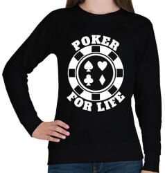 printfashion Poker for life - Női pulóver - Fekete (15554906)