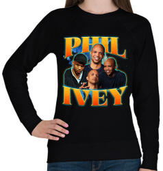 printfashion Phil Ivey - póker - Női pulóver - Fekete (15579561)