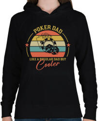 printfashion Poker Dad - Női kapucnis pulóver - Fekete (15560585)