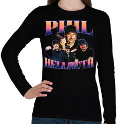 printfashion Phil Hellmuth - póker - Női hosszú ujjú póló - Fekete (15579542)
