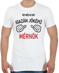 printfashion Jóképű mérnök - Férfi póló - Fehér (15564507)