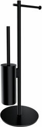 Omnires Modern Project suport cu perie wc negru MP60810BL (MP60810BL)