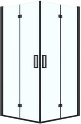 Oltens Byske cabină de duș 90x90 cm pătrat negru mat/sticlă transparentă 20002300