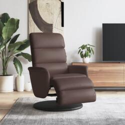 vidaXL barna műbőr dönthető fotel lábtartóval (356719)