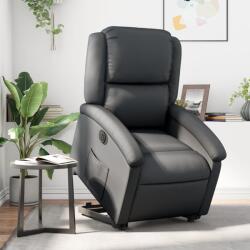 vidaXL fekete valódi bőr felállást segítő elektromos dönthető fotel (3204270) - vidaxl