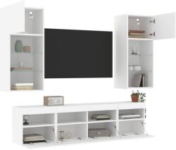 vidaXL 5 darab fehér szerelt fa fali TV-bútor LED-del (3216743)