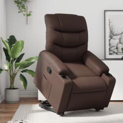 vidaXL barna műbőr felállást segítő dönthető fotel (3206601)