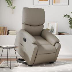 vidaXL elektromos kávészínű műbőr felállást segítő dönthető fotel (3204906) - vidaxl