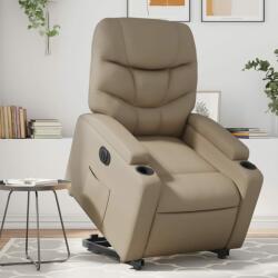 vidaXL elektromos kávészínű műbőr felállást segítő dönthető fotel (3204678) - vidaxl