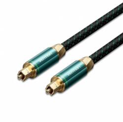 Vention Toslink optikai, (audio, réz, szövet, zöld), 5m, kábel (BKBGJ) (BKBGJ)