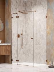 Radaway Zuhanykabin, Radaway Essenza Pro Brushed Copper KDJ szögletes zuhanykabin 90x90 átlátszó jobbos