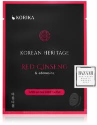 KORIKA Korean Heritage Red Ginseng & Adenosine Anti-aging Sheet Mask mască facială de pânză cu efect anti-rid Red Ginseng Masca de fata