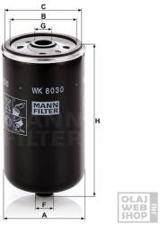 Mann-Filter üzemanyagszűrő WK 8030
