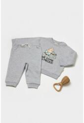 BabyCosy Set hanorac si pantaloni, Two thread, 100%bumbac organic - Gri, BabyCosy (Marime: 18-24 Luni) (BC-CSY8024-18) - babyneeds
