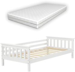 [en. casa] [en. casa]® Gyerekágy Nuuk matraccal és tárolási lehetőséggel gyermekágy ágyráccsal 70 x 140 cm fenyőfa fehér, matt (71474511)