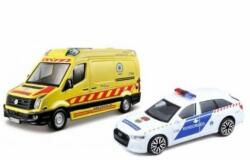 Bburago Bburago: Ambulanță și mașină de poliție cu inscripții în lb. maghiară (46705)