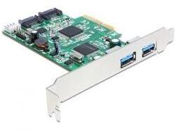 Delock PCI Expr Card 2x USB3.0 ext + 2x SATA III int (89359) (89359)