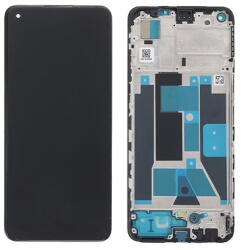 Realme 9 előlap keret, lcd kijelző és érintőpanel, fekete (Incell, TFT)