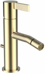 Laufen Kartell LAUFEN Single lever bidet mixer, projection 110 mm, fixed spout, without pop-up waste, with pop-up rod, PVD gold_x000D_ Single lever bidet mixer, projection 110 mm, fixed spout, without pop-up