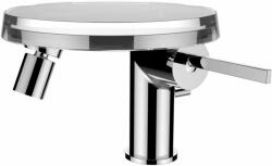 Laufen Kartell LAUFEN Egykaros csaptelep bidére (tányér), 5, 7 l/perc vízátfolyással, 1műanyagból készült polccal átlátszó (transzparens), húzórudas lefolyószelep működtető karral, lefolyószelep nélkül H3413