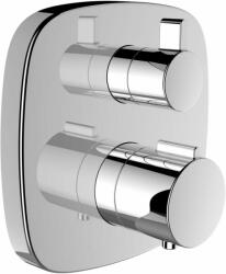 Laufen CITYTHERM Falbaépített 2 gomos termosztátos zuhany csaptelep falon kívüli része, 1 utas szabályzóval, króm HF905374100000 (HF905374100000)