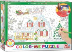 EUROGRAPHICS 6111-0917 - Santa's Sleigh - 100 db-os Color me puzzle (6111-0917)