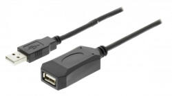 Nedis Aktív USB 2.0 Hosszabbítókábel | USB A Dugó / A Aljzat | 20 m (CCGL60EXTBK200)